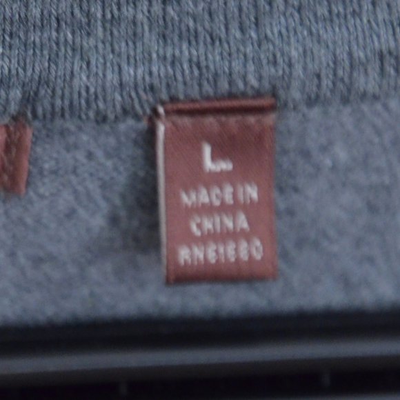 525 America Gray Long Puff Sleeve V-Neck Sweater Womens Size Large - Picture 8 of 14